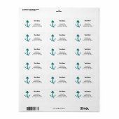 Groene scheepsanker etiket (Full Sheet)