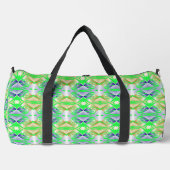 Groene schilderijen op diamantpatroon plunjezak (Voorkant)