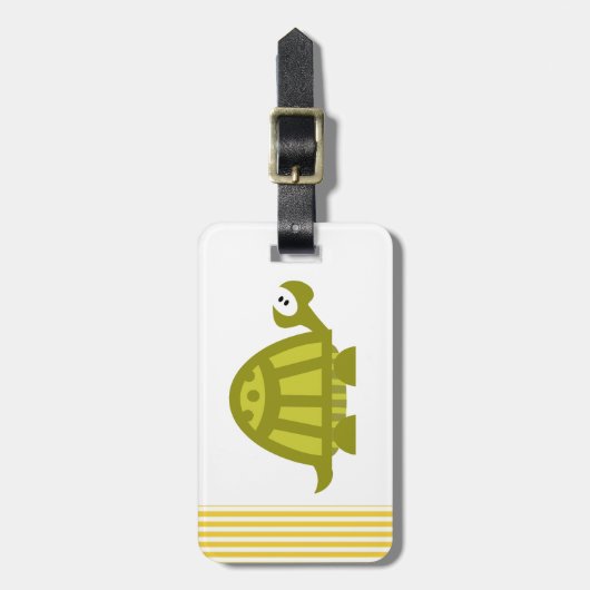 Groene Schildpad Bagagelabel (Voorkant verticaal)