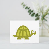 Groene Schildpad Briefkaart (Staand voorkant)