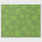 Groene schildpad cadeaupapier (Vlak)