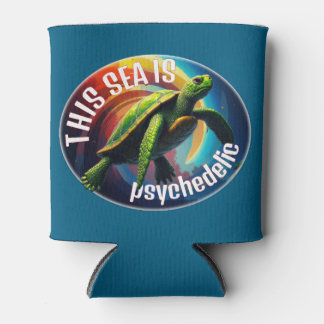 Groene Schildpad Drijvend in het astrale vlak Blikjeskoeler