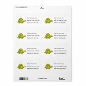 Groene schildpad etiket (Full Sheet)