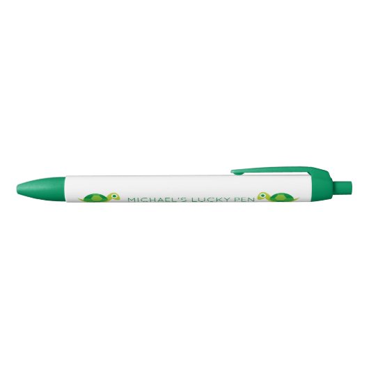 Groene Schildpad Good Luck Charm Pen voor Examens (Bovenkant)