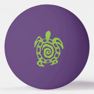 Groene schildpad pingpongballen