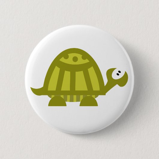 Groene Schildpad Ronde Button 5,7 Cm (Voorkant)
