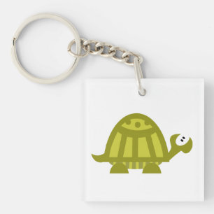 Groene Schildpad Sleutelhanger