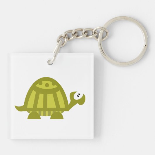 Groene Schildpad Sleutelhanger (Achterkant)