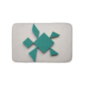 Groene schildpad Tangram Badmat (Voorkant)