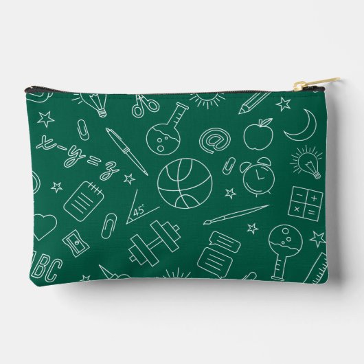 Groene School elementen Potlood hoesje/tas Etui (Achterkant)