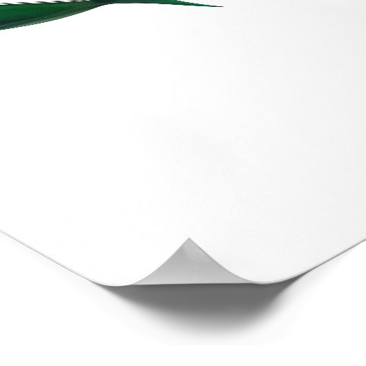 Groene School van de Vis Waterverf Poster (Hoek)