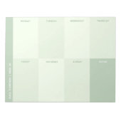 Groene School Weekplanner Notitieblok (Voorkant)