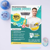 Groene Schoonmaak Service (met Prijslijst) Flyer (Enkel)