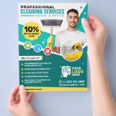 Groene Schoonmaak Service (met Prijslijst) Flyer (Hand)