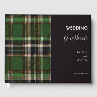 Groene Schotse Tartan bruiloft Gastenboek