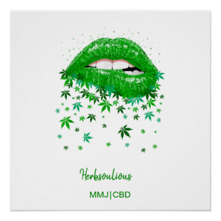 Groene Seksi MMJ Lippen Perfect Poster