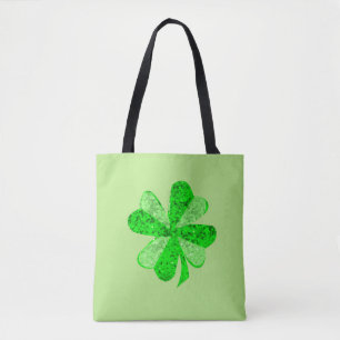  groene sequentie shamrock St Patrick glitter Draagtas