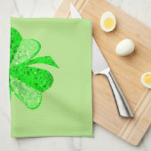 groene sequentie shamrock St Patrick's Day Theedoek (Quarter Fold)