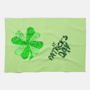 groene sequentie shamrock St Patrick's Day Theedoek