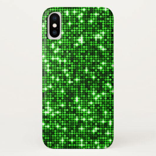 Groene Sequins Telefoon Case (Achterkant)