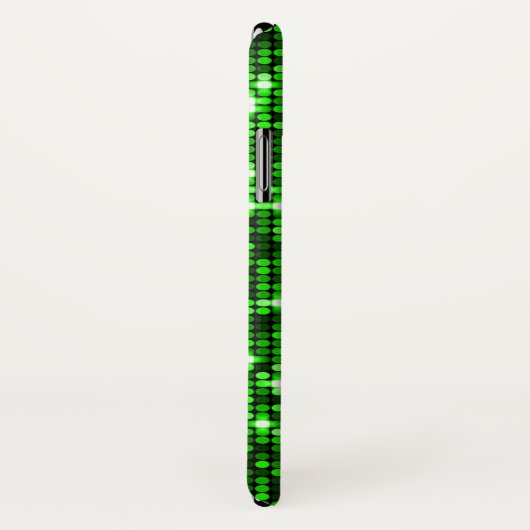 Groene Sequins Telefoon Case (Achterkant / rechts)