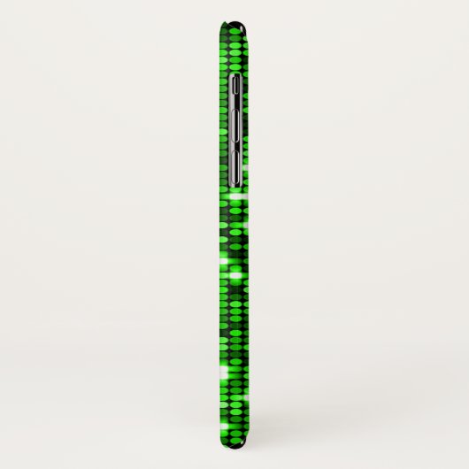 Groene Sequins Telefoon Case (Achterkant/links)