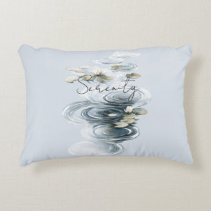 Groene Sereniteit Lotus Bloemen Waterlelies Accent Kussen