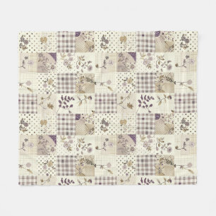 Groene Sering Kussenlap Patchwork Gingham Cottagec Fleece Deken