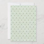 Groene  Shabby Bridal Tea Party Kaart (Achterkant)