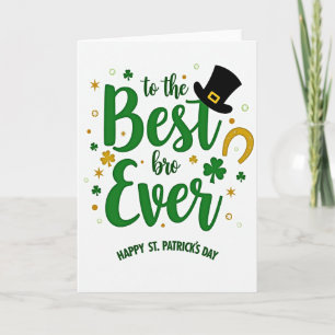 Groene Shamrock Beste Broer Kaart