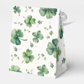 Groene Shamrock Bruidsborrel  Bedankdoosjes (Achterkant)