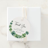 Groene Shamrock Bruiloft Bridal Shower Bedankt Bedankjes Labels (In situ)
