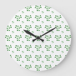 Groene Shamrock Circles Wall klok