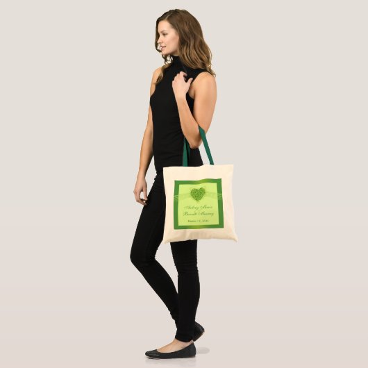 Groene shamrock clovers, een goede bruiloft tote bag (Voorkant (model))