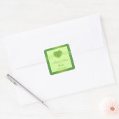 Groene shamrock clovers hart bruiloft stickers (Envelop)
