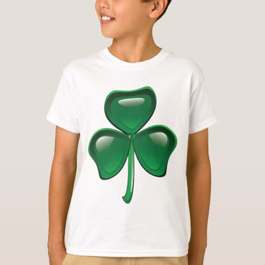 Groene Shamrock Driebladige Clover T-shirt (Voorkant)