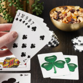 Groene Shamrock Driebladige Klaver Pokerkaarten (Insitu)