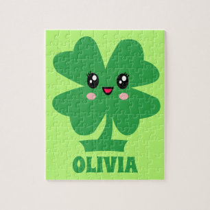 Groene Shamrock - Gepersonaliseerde Kinderen Legpuzzel