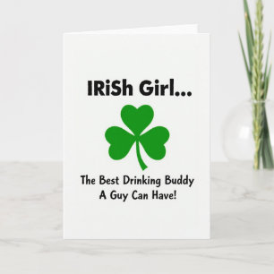 Groene Shamrock Ierse Meisjeskaart Kaart