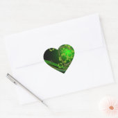 Groene shamrock liefde hart sticker (Envelop)