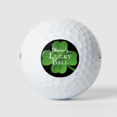 Groene Shamrock Lucky Ball St Patrick's Day Custom Golfballen (Voorkant)