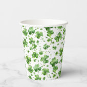 Groene Shamrock Paper Party Cups St. Patrick's Day Papieren Bekers (Achterkant)