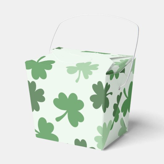 Groene Shamrock patronen St. Patrick's Day Bedankdoosjes (Voorkant Zijde)