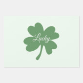 Groene Shamrock patronen St. Patrick's Day Inpakpapier Vel (Voorkant 3)