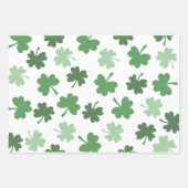 Groene Shamrock patronen St. Patrick's Day Inpakpapier Vel (Voorkant)