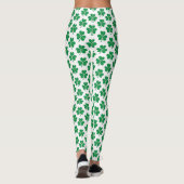 Groene Shamrock patroon St Patrick's Day Leggings (Achterkant)