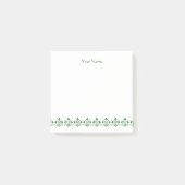  groene Shamrock Pattern Custom Stickies Post-it® Notes (Voorkant)