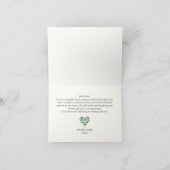 Groene Shamrock St. Patrick's Day Bruidsborrel Bedankkaart (Binnen)