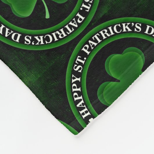 Groene Shamrock St Patrick's Day Thunder_Cove Fleece Deken (Hoek)