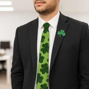 Groene Shamrock St. Patrick's Day Vakantie Stropdas
